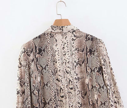 Stylish Snake Print Blazer – Stand Out with Confidence