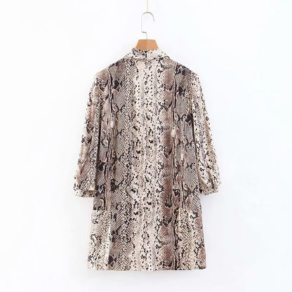 Stylish Snake Print Blazer – Stand Out with Confidence