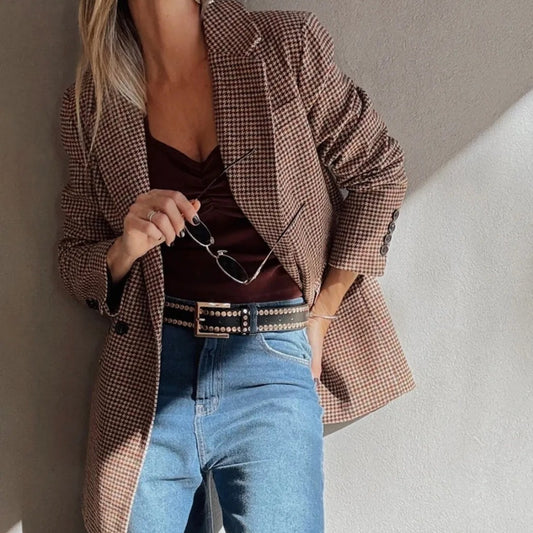 Classic Brown Blazer for Women – Effortless Everyday Sophistication
