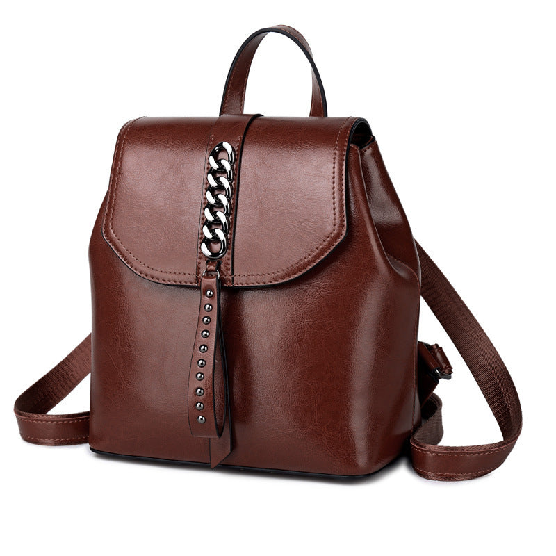 Stylish Women’s Leather Backpack – Travel & Casual Use