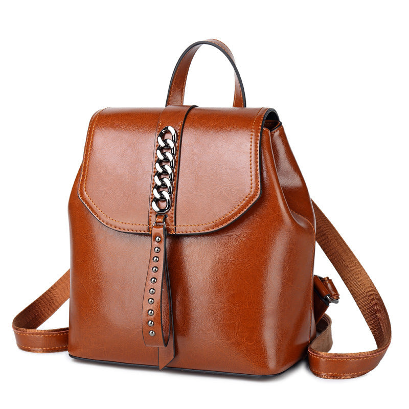Stylish Women’s Leather Backpack – Travel & Casual Use